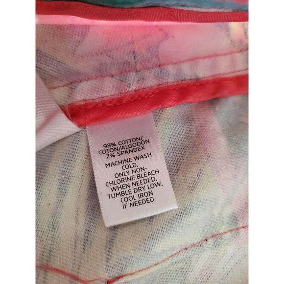 Ann Taylor Loft SZ 6 Pink Hawaii Theme Floral Pencil Skirt Colorful - Picture 5 of 6